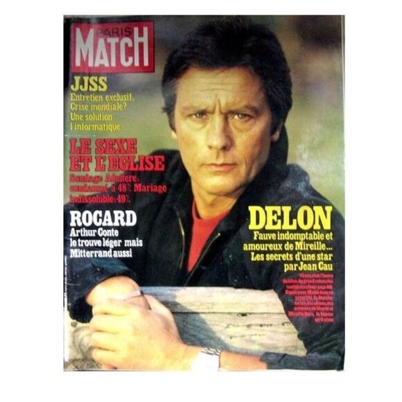 PARIS MATCH 1640 Play Boy Hefner Darc Delon Hemingway Lollobrigida - Picture 1 of 1